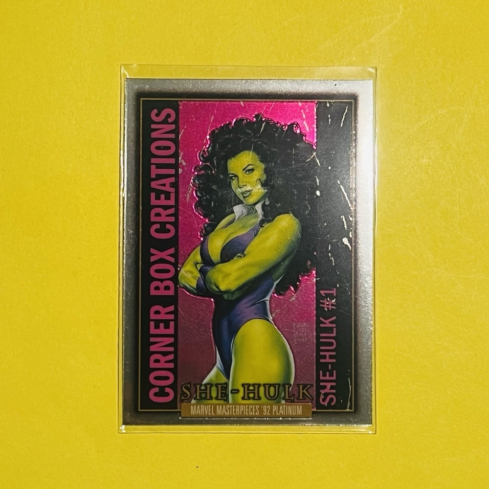Marvel Masterpieces '92 Platinum She-Hulk #1 Corner Box Creations CB-10 Insert‎
